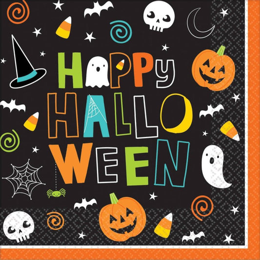 5" Beverage Napkins - Halloween Friends (60ct)