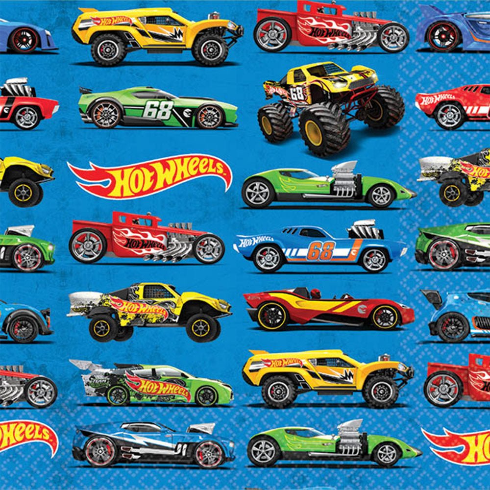 5" Beverage Napkins - Hot Wheels Wild Racer (16ct)
