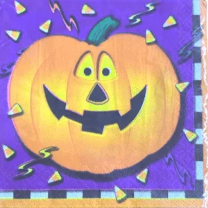5" Beverage Napkins - Smiling Pumpkin (16ct)