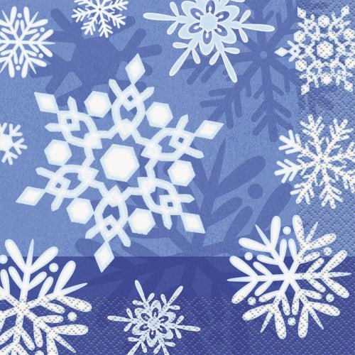 5" Luncheon Napkins - Snowflake (16ct) - Unique
