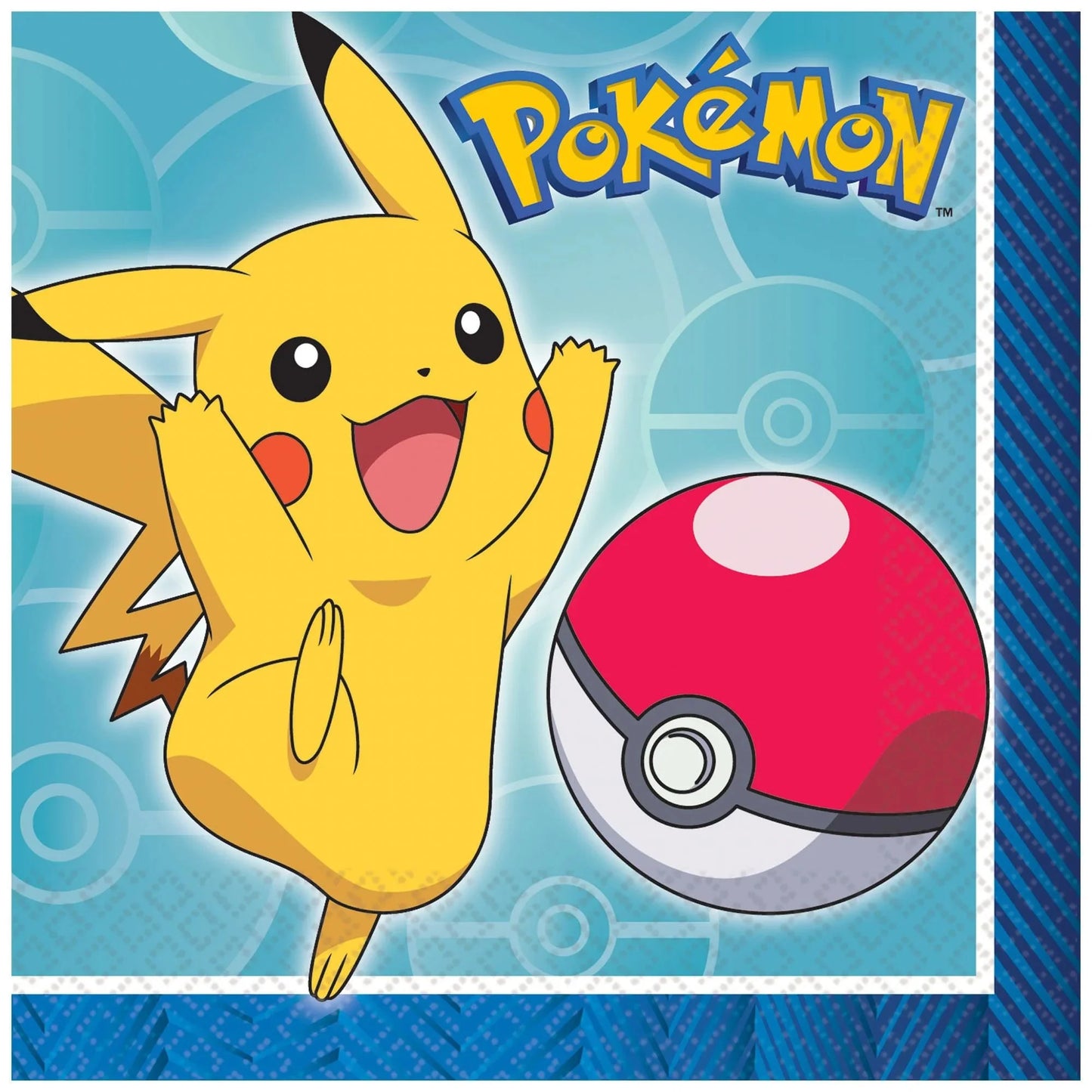 5" x 5" Pokémon Beverage Napkins 16ct - Amscan