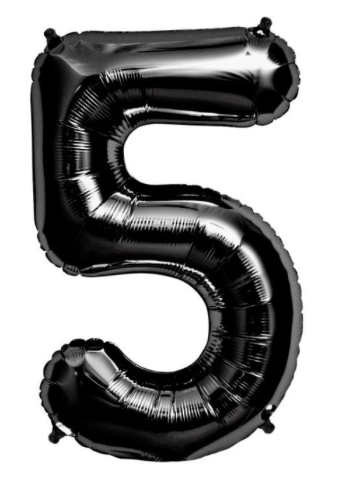 52" Balloon Numbers - Black