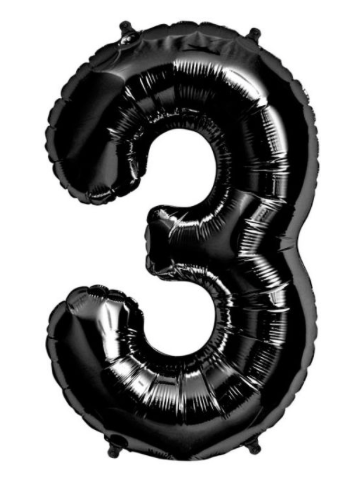 52" Balloon Numbers - Black