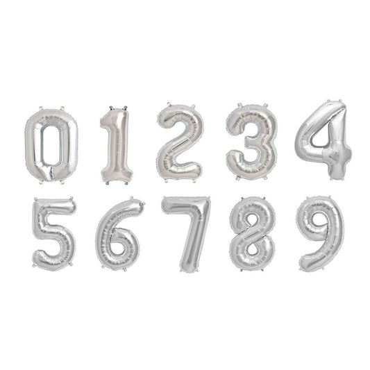 52" Balloon Numbers - Silver