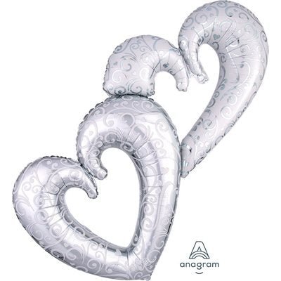 53" Interlocking Hearts Balloon - Anagram