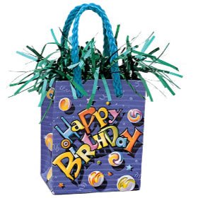 5.7oz Balloon Weight - Happy Birthday Marbles Tote