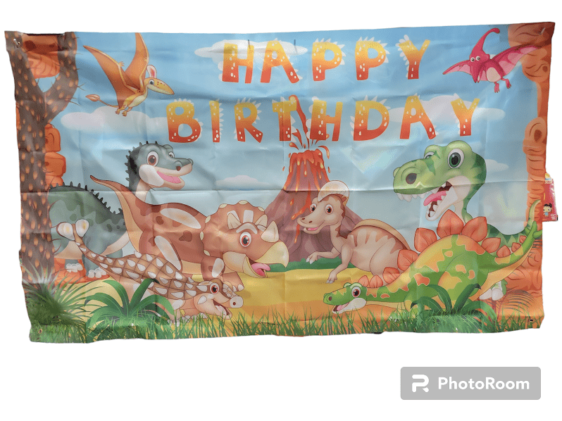 6' Banner - Happy Birthday Dino