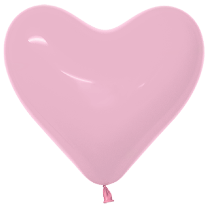 6" Fashion Bubble Gum Heart (100ct) - Sempertex
