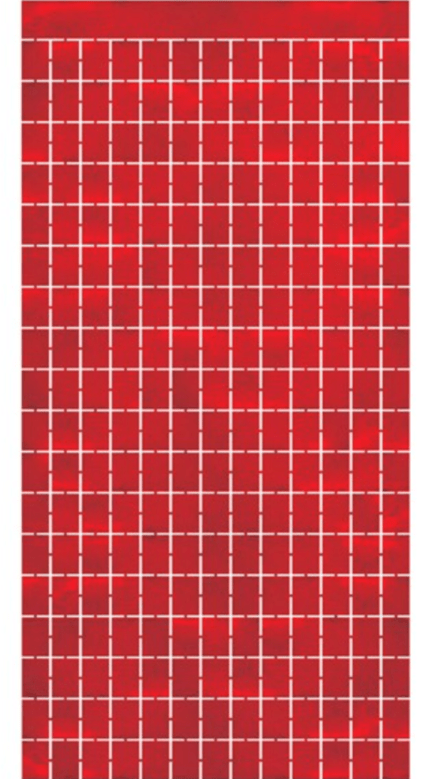 6' Foil Squares Curtain