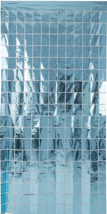 6' Foil Squares Curtain