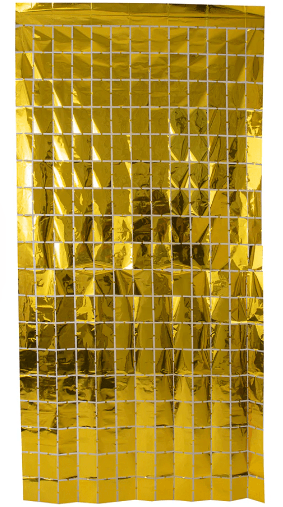 6' Foil Squares Curtain
