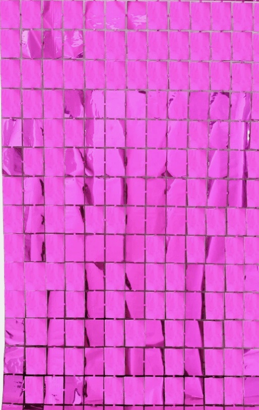 6' Foil Squares Curtain