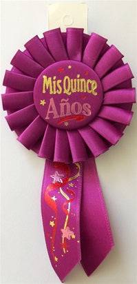6½" Mis Quince Anos Rosette Ribbon