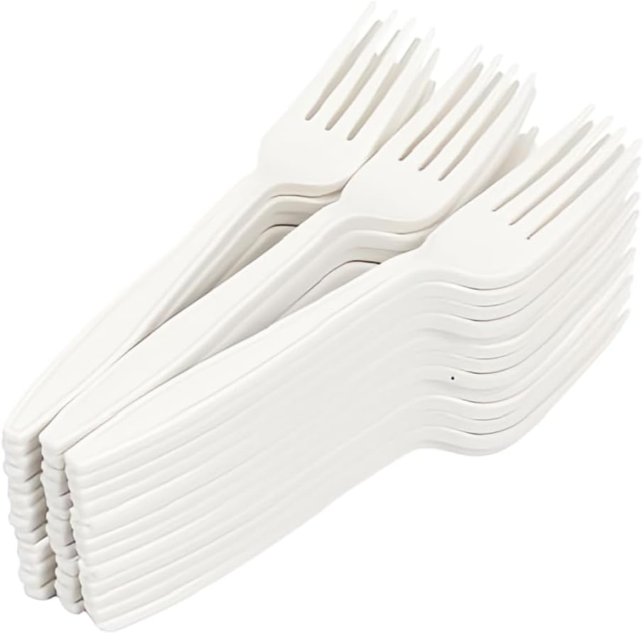 6" Plastic Forks - White (45ct)