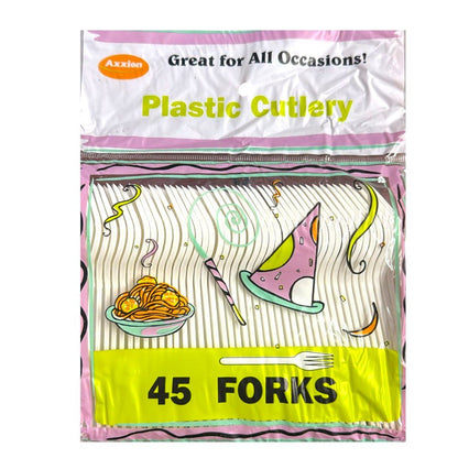 6" Plastic Forks - White (45ct)