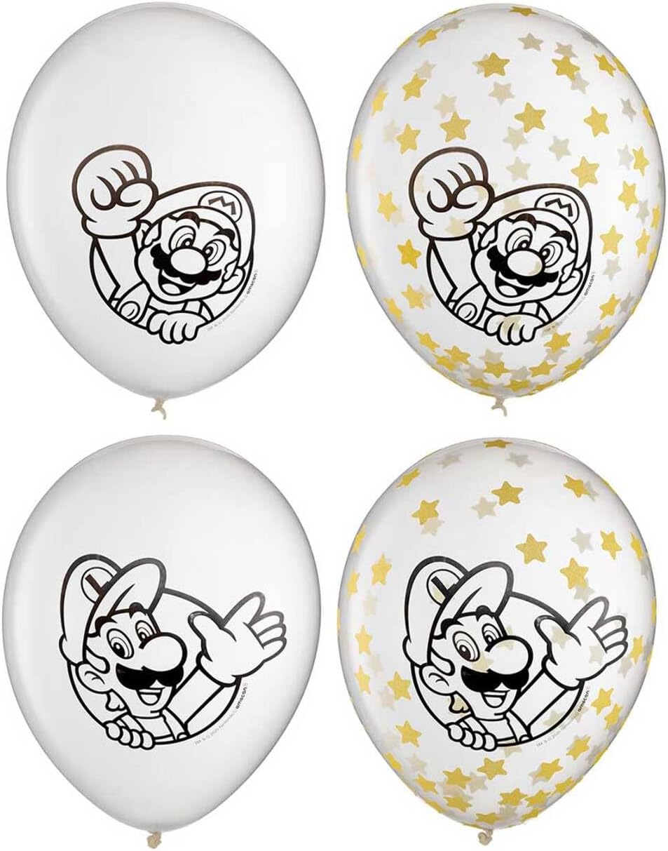 12" Latex - Super Mario Bross (6ct) -  Amscan