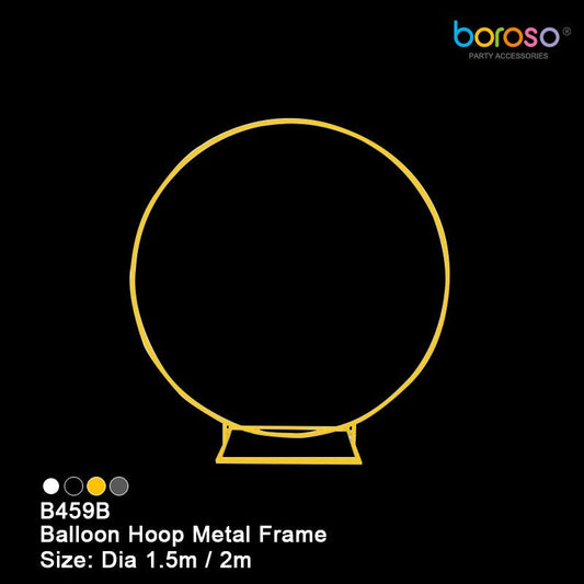 B459B 6.5' Balloon Hoop Metal Frame - Gold - Borosino