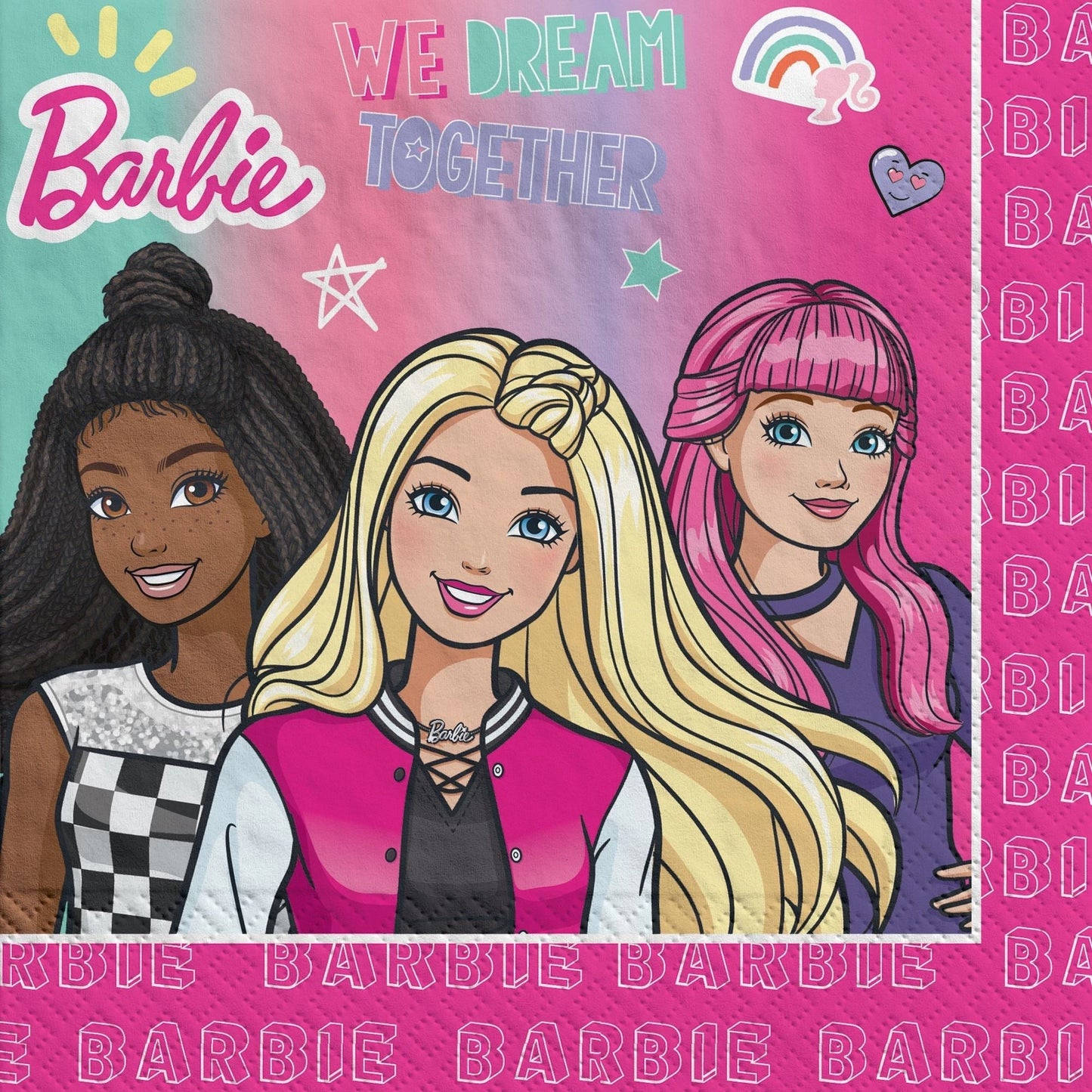 6.5" Lunch Napkins - Barbie Dream Together (16ct)