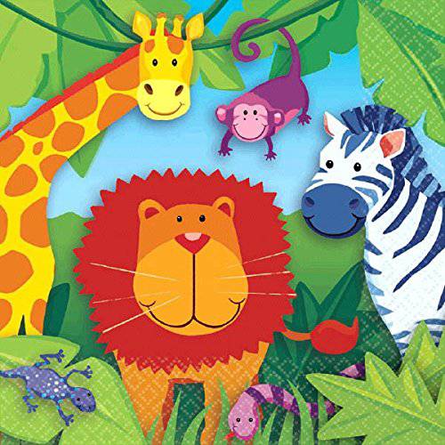 6.5" Lunch Napkins - Jungle Animals (16ct)