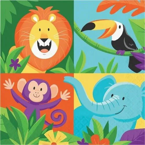 6.5" Lunch Napkins - Jungle Safari (16ct)