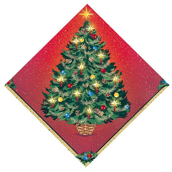 6.5" Luncheon Napkins - Christmas Tree (16ct) - Unique