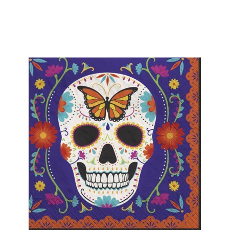 6.5" Luncheon Napkins - Dia de los Muertos (40ct)