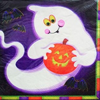 6.5" Luncheon Napkins - Ghost & Pumpkin (20ct)