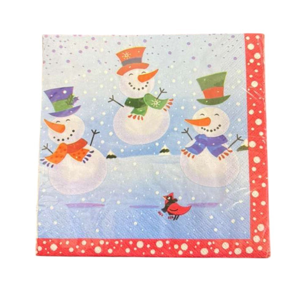6.5" Luncheon Napkins - Snowman Glee (16ct) - Unique