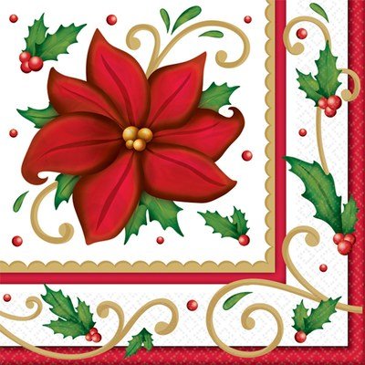 6.5" Luncheon Napkins - Winter Botanical (125ct)