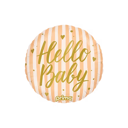 18" Hello Baby - Peach Stripes - Prima