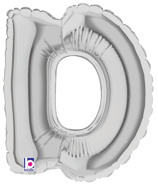 7" Megaloon Jr. Letter D - Silver (5ct)