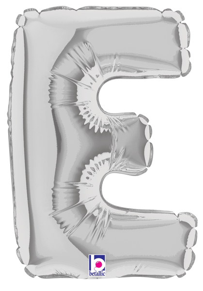 7" Megaloon Jr. Letter E - Silver (5ct)