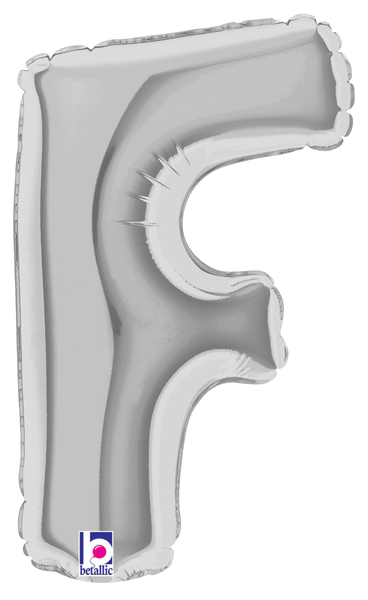 7" Megaloon Jr. Letter F - Silver (5ct)