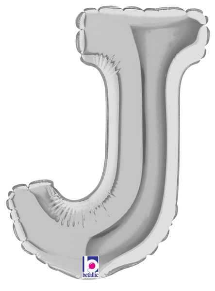 7" Megaloon Jr. Letter J - Silver (5ct)