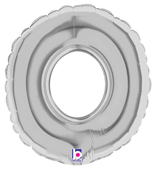 7" Megaloon Jr. Letter O - Silver (5ct)