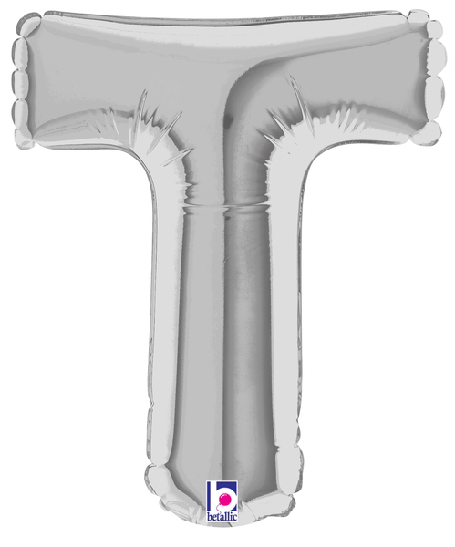 7" Megaloon Jr. Letter T - Silver (5ct)