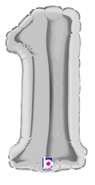 7" Megaloon Jr. Number 1 - Silver (5ct)