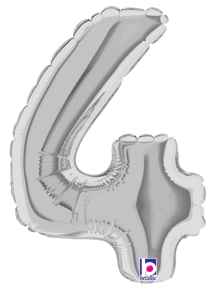 7" Megaloon Jr. Number 4 - Silver (5ct)