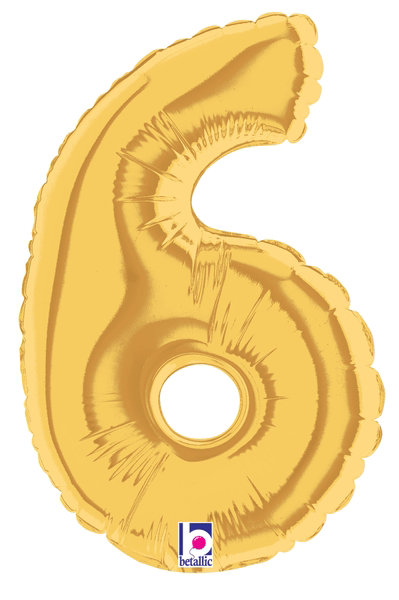 7" Megaloon Jr. Number 6 - Gold (5ct)