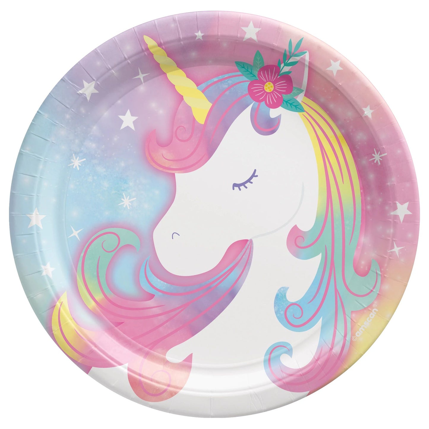7" Paper Plate - Enchanted Unicorn (8ct)