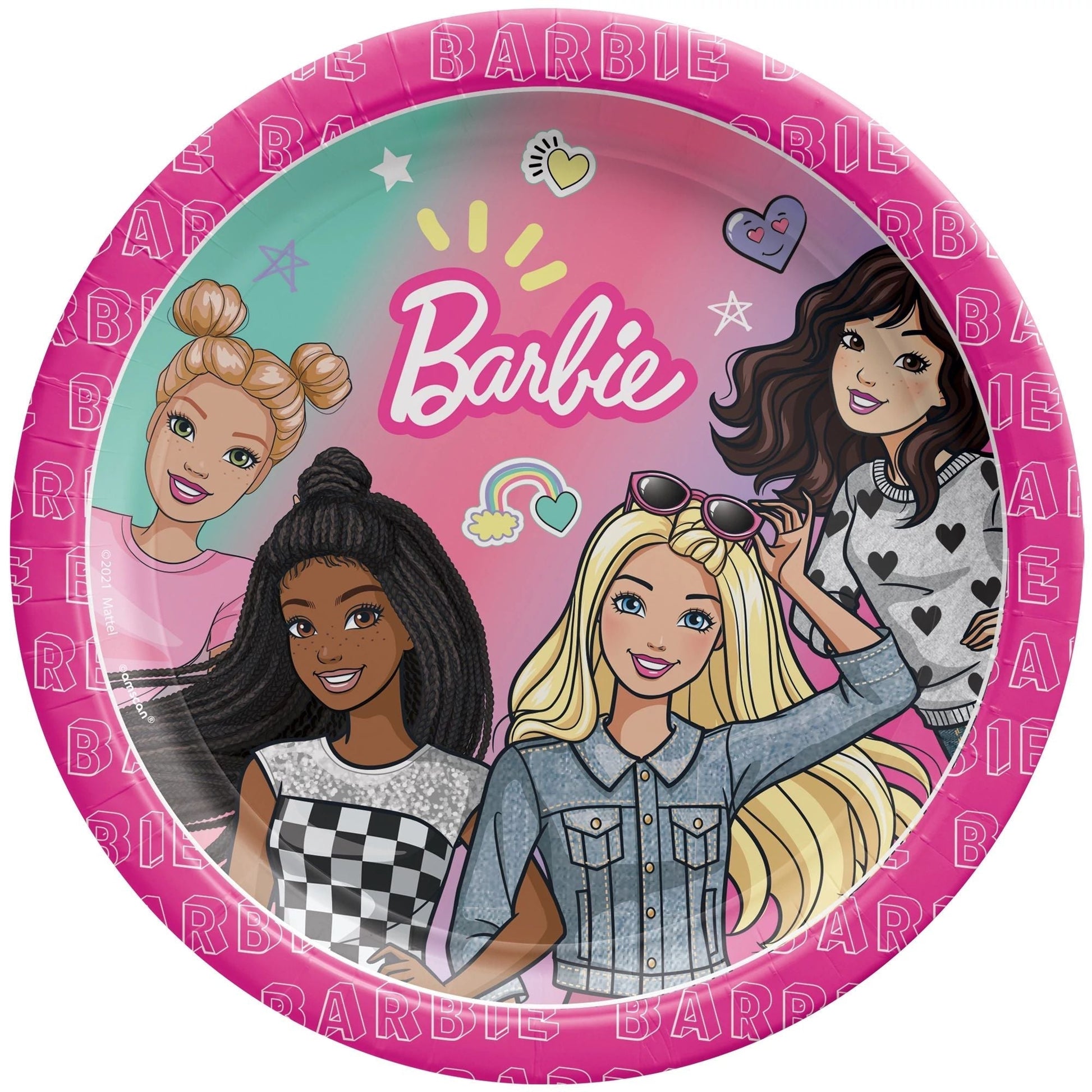 7" Paper Plates - Barbie Dream Together (8ct)