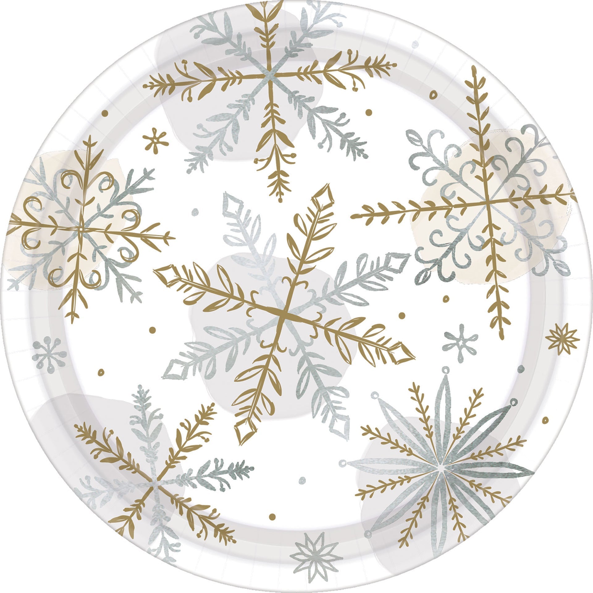 7" Paper Plates - Shining Snow (8ct)