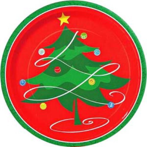 7" Paper Plates - Tis the Season (8ct) - Unique