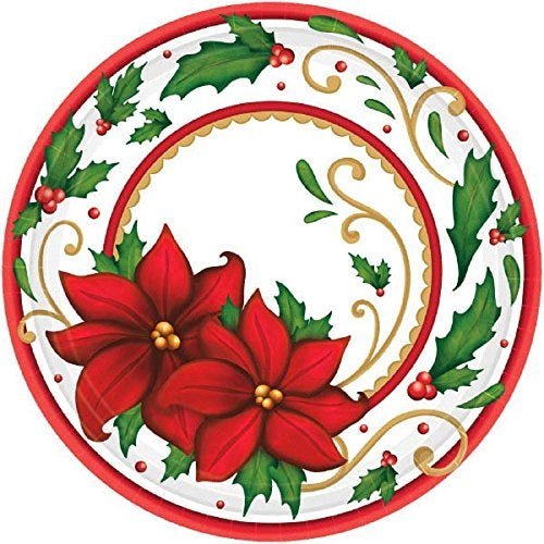 7" Paper Plates - Winter Botanical (60ct)
