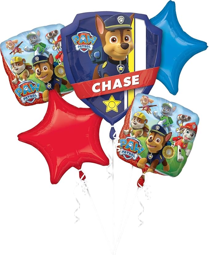 Balloon Bouquet - Paw Patrol - Chase (5ct) - Anagram