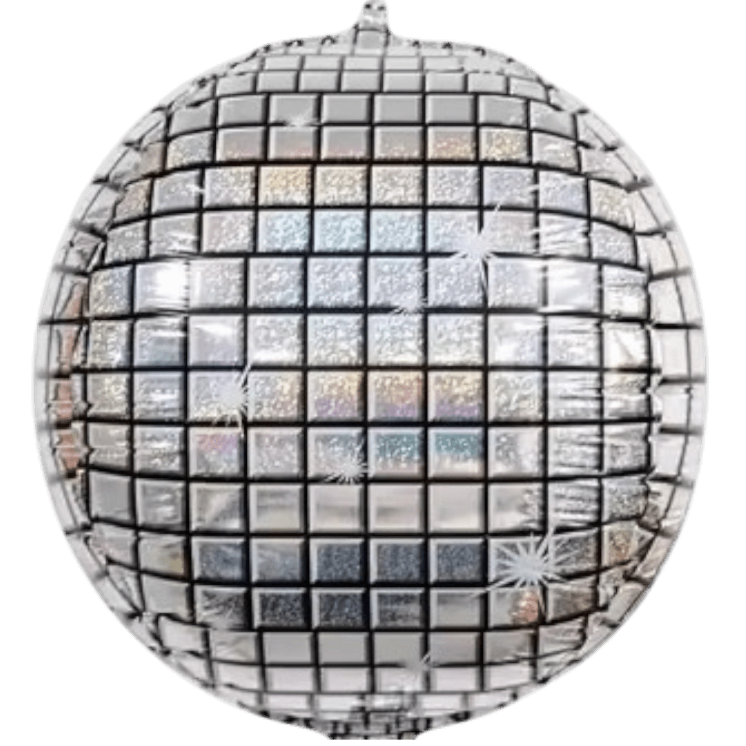 8" Holographic Disco Ball - Silver (5ct)