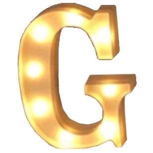 8" Marquee Light - Letter G - Borosino
