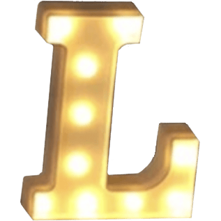 8" Marquee Light - Letter L - Borosino