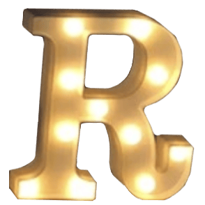 8" Marquee Light - Letter R - Borosino