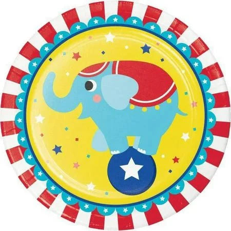 8.75" Paper Plates - Circus Party (8ct)